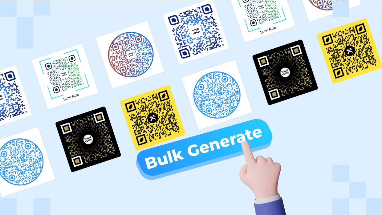 Create multiple QR Codes with logo in a few minutes Create multiple QR Codes with logo in a few minutes