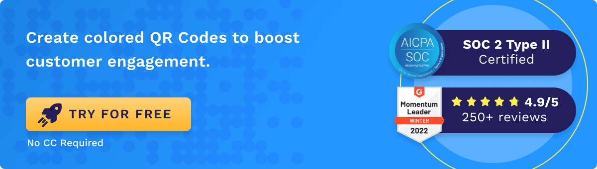 Create colored QR Codes to boost customer engagement. Create colored QR Codes to boost customer engagement