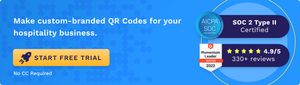 Make custom QR Codes for your hospitality business Make custom QR Codes for your hospitality business