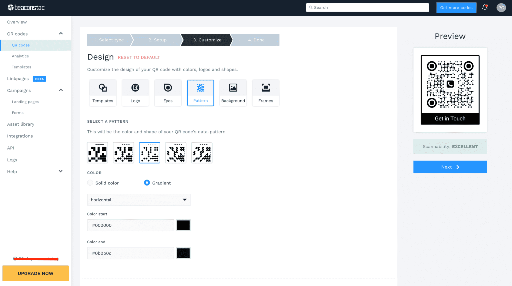 Customize your contactless business card’s QR Code Customize your contactless business card’s QR Code